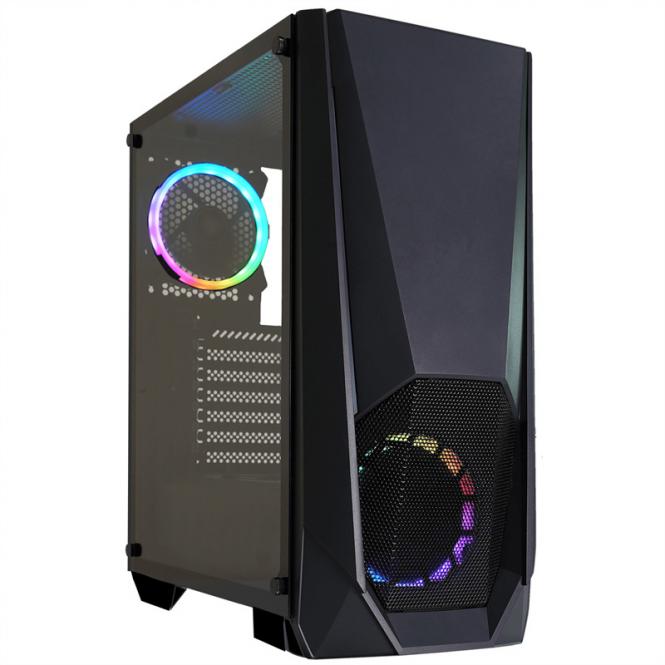 Xilent Blast X505.ARGB Gaming PC Gehäuse, RGB ATX Midi Tower, schwarz 