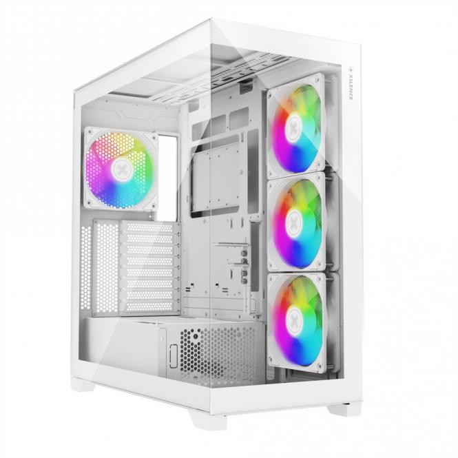 Xilent Gleam X818.W.ARGB Gaming ATX PC Case white, RGB ATX Midi Tower 