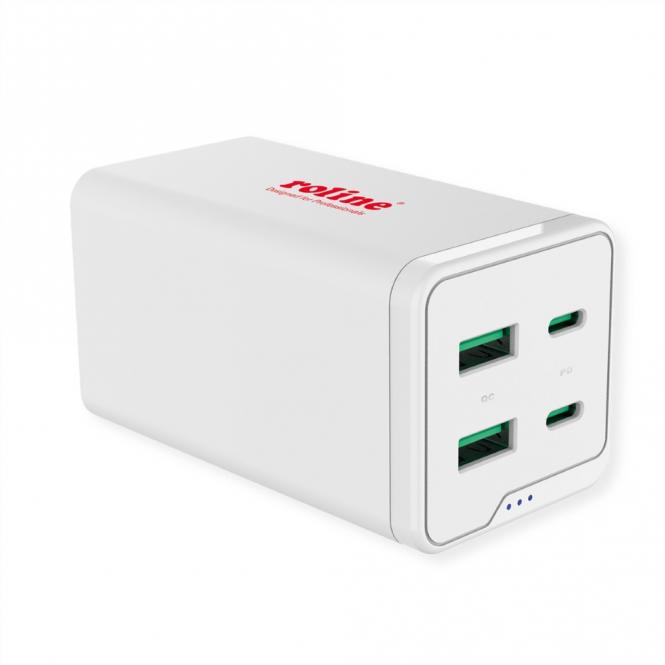 USB Charger, 4 Port (2x USB-C, 2x USB-A QC3.0), max. 120W 