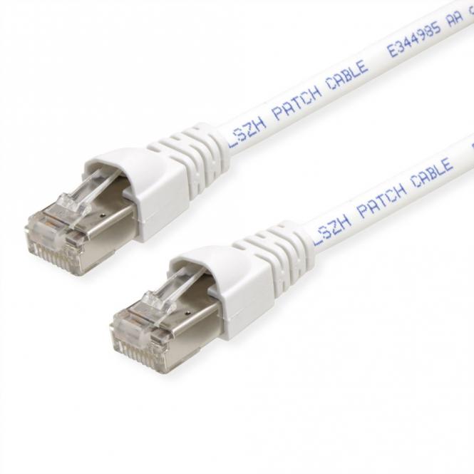 Patchkabel S/FTP, Kat.6A, LSOH, weiß, 15m 
