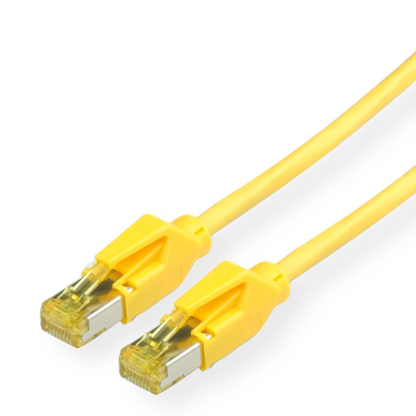 Patchkabel Kat. 6A, Class EA, S/F, MegaLine F6-90, HiRose TM31, LS0H, gelb, 10,0m 