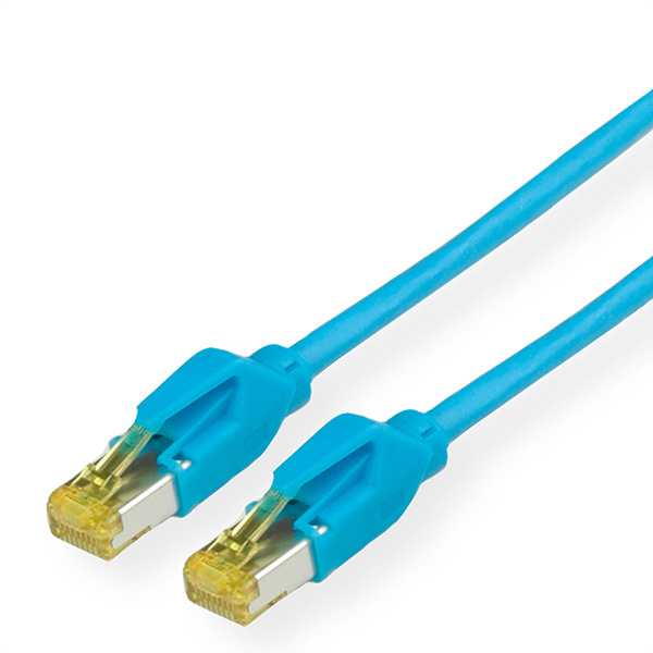 Patchkabel Kat. 6A, Class EA, S/F, MegaLine F6-90, HiRose TM31, LS0H, blau, 20,0m 