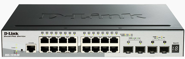 DGS-1510-20 Gigabit Switch 20-Port Smart Managed Stack 