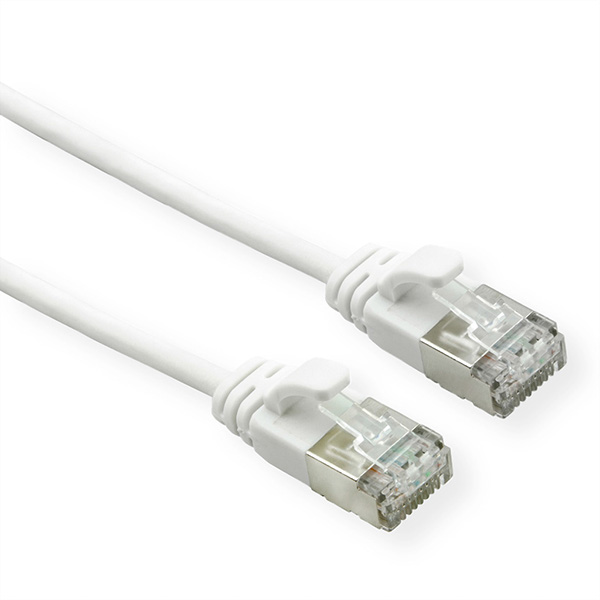 Cordon DataCenter U/FTP Cat.6A (Classe EA), LSOH, slim, blanc, 3m 