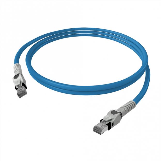 EasyLan VarioBoot Patchkabel Kat.6A, S/FTP, blau, 2m 