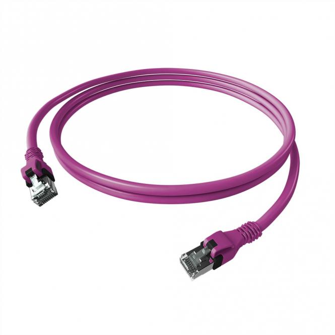 EasyLan DualBoot PushPull IP20 Patchkabel, Kat.6A (Class EA), S/FTP, violett, 5m 