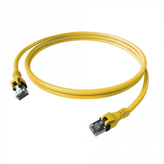 EasyLan DualBoot PushPull IP20 Patchkabel, Kat.6A (Class EA), S/FTP, gelb, 5m 