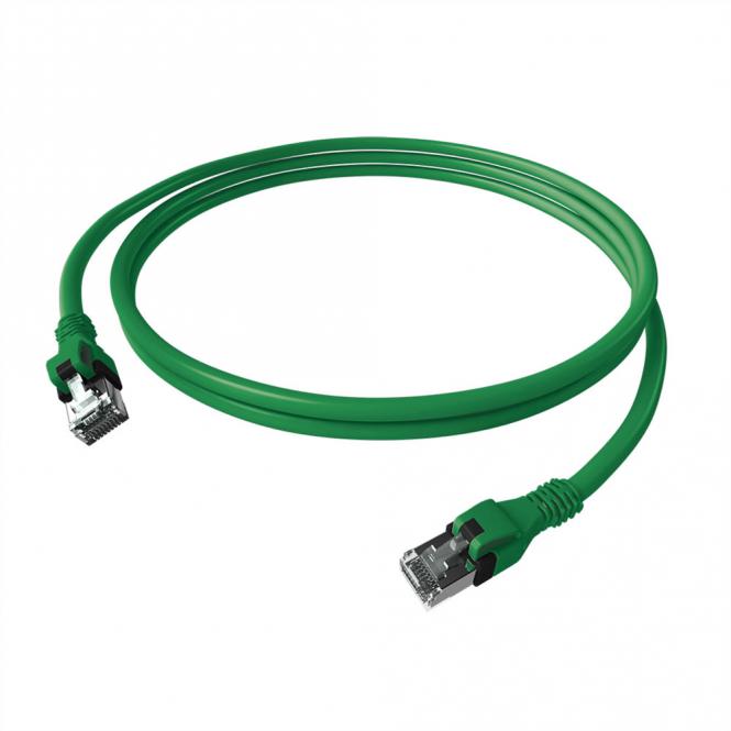 EasyLan DualBoot PushPull IP20 Patchkabel, Kat.6A (Class EA), S/FTP, grün, 10m 