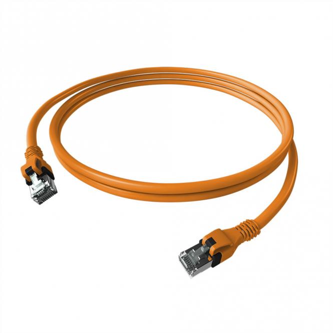 EasyLan DualBoot PushPull IP20 Patchkabel, Kat.6A (Class EA), S/FTP, orange, 7,5m 