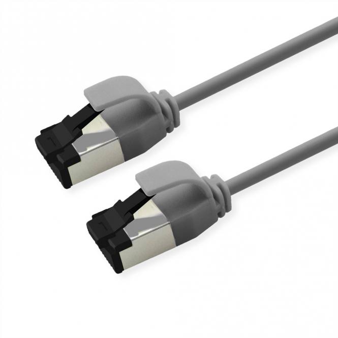 U/FTP Patchkabel Kat.8 (Class I), slim, LSOH, Litzendraht, grau, 3m 