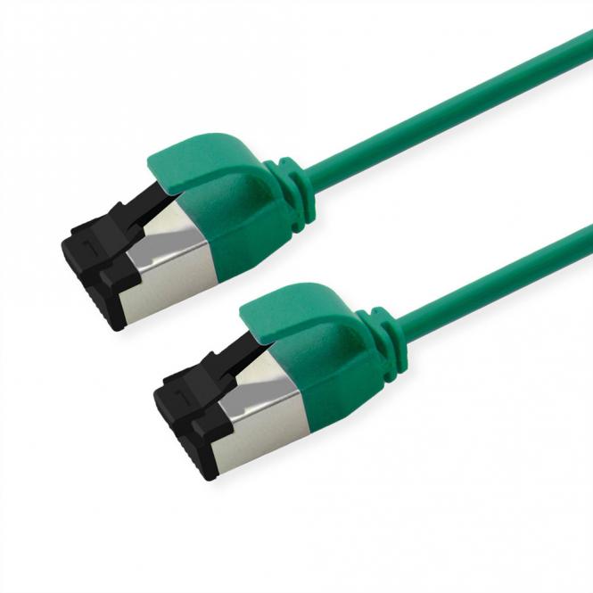 U/FTP Patchkabel Kat.8 (Class I), slim, LSOH, Litzendraht, grün, 0,5m 