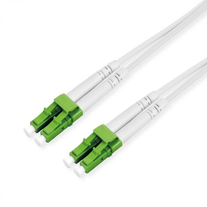 LWL-Kabel Duplex, 9/125µm OS2, LC/LC, stahlarmiert, LSOH, weiß, 10m 