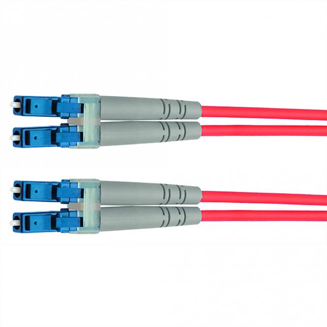 Cordon FO 2x E9/125 OS2, 1x LC Duplex - 1x LC Duplex, jaune, 1m 