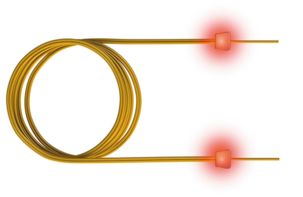 saCon Câble FO duplex 9/125µm OS2, LC/LC, jaune, 1m 