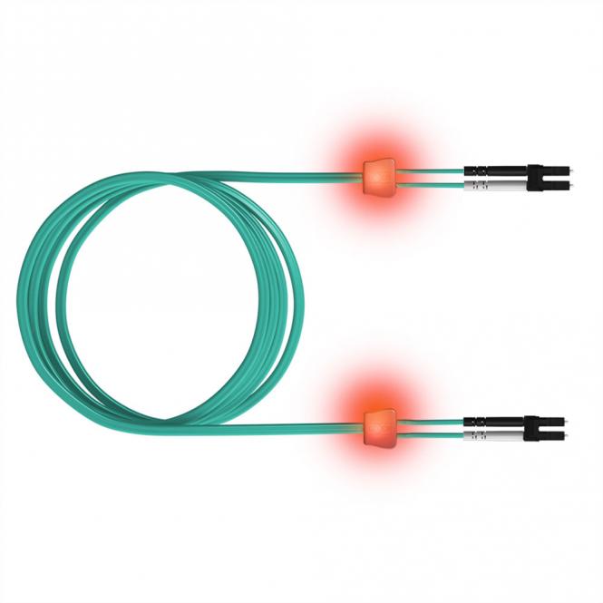 saCon Câble FO duplex 50/125µm OM3, LC/LC, turquoise, 7,5m 