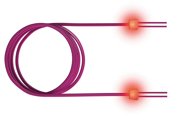 saCon Câble FO duplex 50/125µm OM4, LC/LC, violet, 1m 