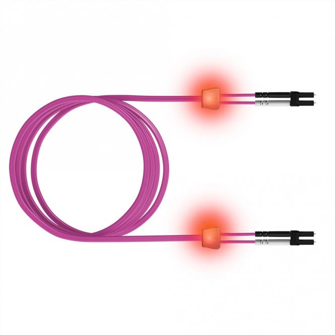 saCon Câble FO duplex 50/125µm OM4, LC/LC, violet, 7,5m 