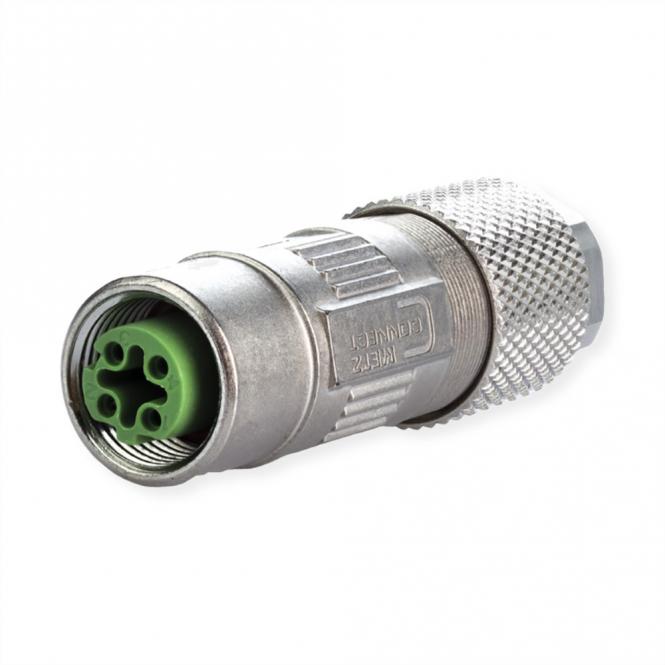 M12 / M12 connecteur codage D IP67 Cat. 5, Ø 6-9,7mm, à confectionner sur site 