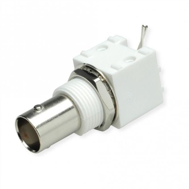 BNC-Einbaubuchse 50 Ohm, print abgewinkelt 