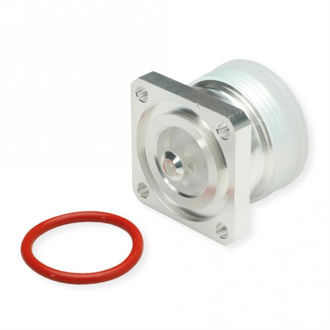 7-16 Gerätebuchse, mit Flansch Lötanschluss 