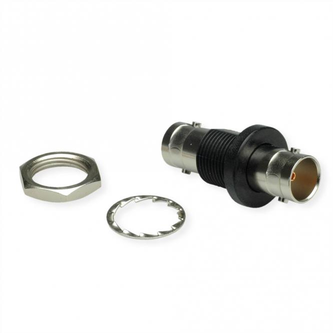 Connecteur encastrable HDTV BNC, femelle/femelle, avec bride isolante, 75 ohms 