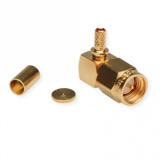 Connecteur coudé SMA, G8 pour RG-316, sertissage 