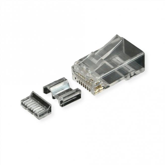 Connecteur modulaire non blindé Cat.6A (Classe EA), pour câble solide/tresse, 10 unités 