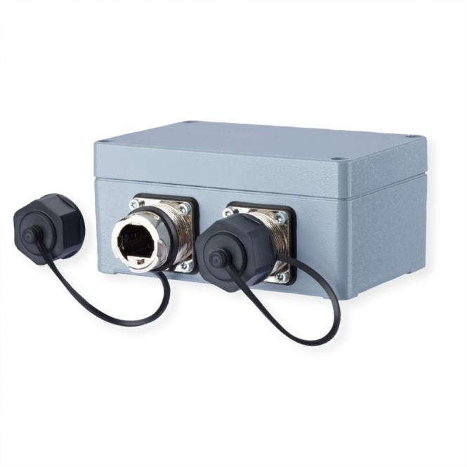 E-DAT Industry IP67 V1 2 Port Metall Aufputzgehäuse 