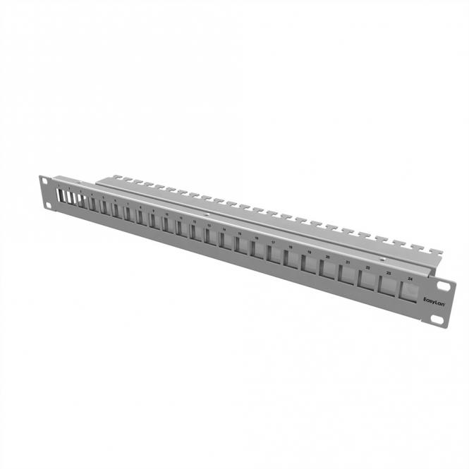 preLink / fixLink Panel 19'' 1U, 24 emplacements Keystone 