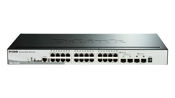 DGS-1510-28X 28-Port Smart Managed Gigabit Switch, 4x 10G 