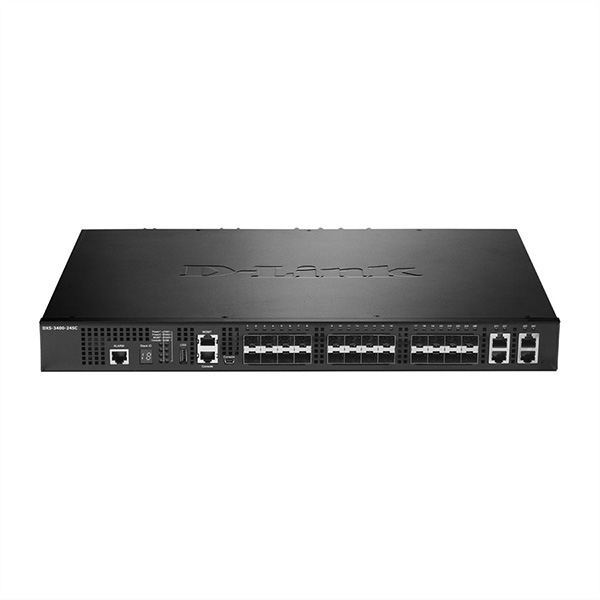 24-Port 10 GBit Managed Layer 2 Switch, SFP+, 4x Combo, stackable 