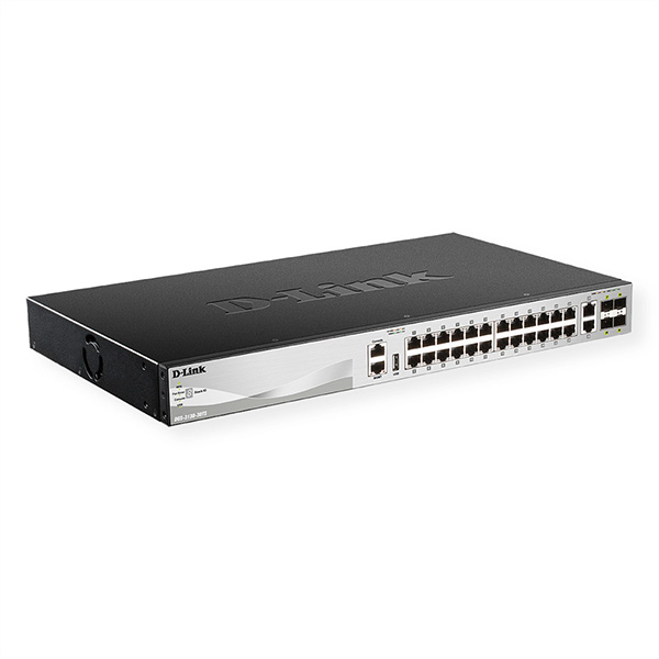 DGS-3130-30TS/SI, 30-Port Gigabit Switch, Layer 3, Stack 