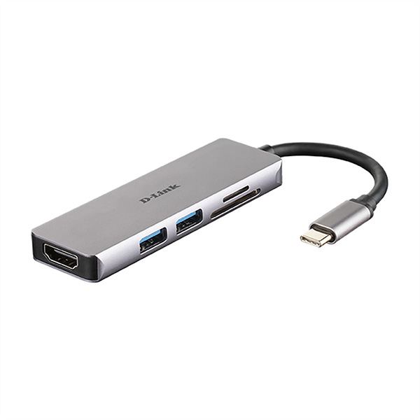 DUB-M530 USB-C, 5-Port USB 3.0 Hub, mit HDMI und SD/microSD Card Reader 
