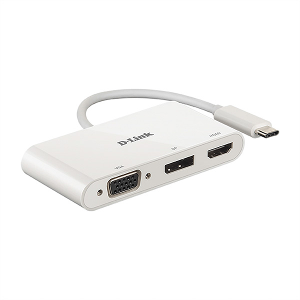 DUB-V310 USB-C, adaptateur 3 ports avec HDMI, Displayport, VGA 