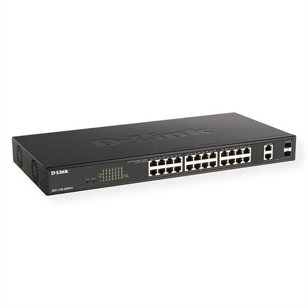 DGS-1100-26MPV2, 26-Port PoE+ Gigabit Smart Switch 