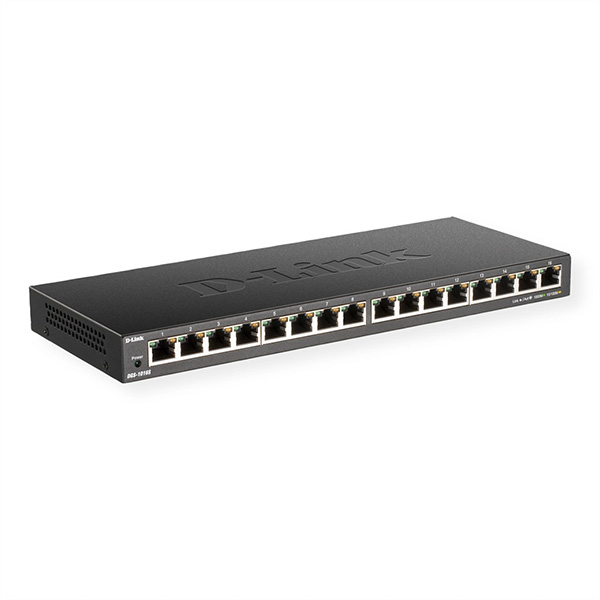DGS-1016S/E, 16Port Gigabit Switch, 10/100/1.000 Mbps, unmanaged 