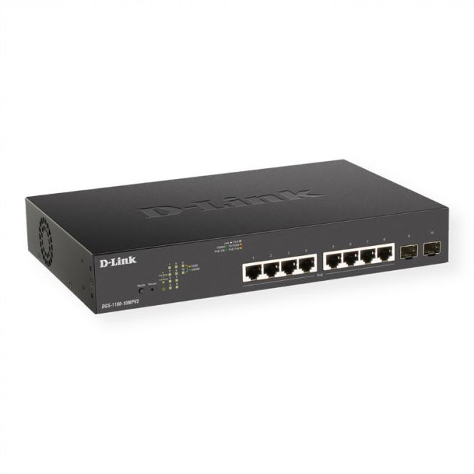 DGS-1100-10MPV2 Commutateur intelligent Gigabit 10 ports PoE+ 130W 