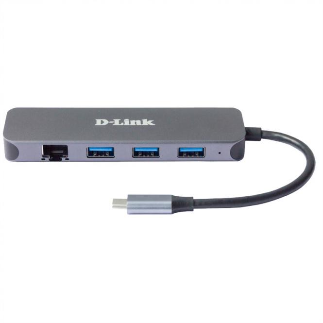 DUB-2334 5-in-1 USB-C Hub mit Gigabit Ethernet/Power Delivery 