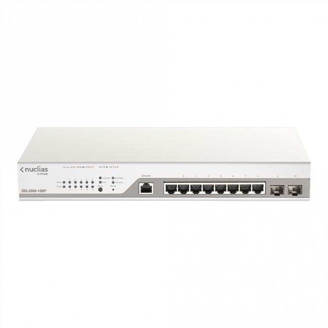 Commutateur PoE 10 ports DBS-2000-10MP/E, Nuclias Cloud Managed Layer2 PoE+ 