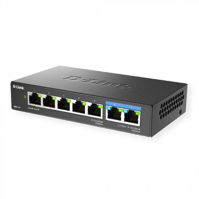 Commutateur DMS-107/E à 7 ports multi-gigabit non géré 