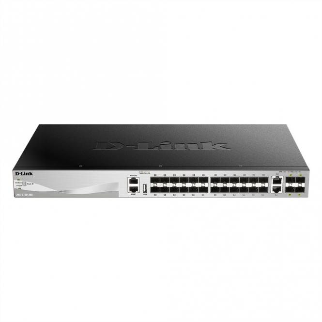 Commutateur DGS-3130-30S/E 30 ports, pile Gigabit fibre optique de couche 3 (SI) 