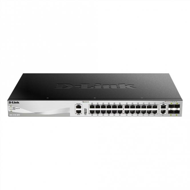 Commutateur 30 ports DGS-3130-30TS/E, pile Gigabit de couche 3 (SI) 