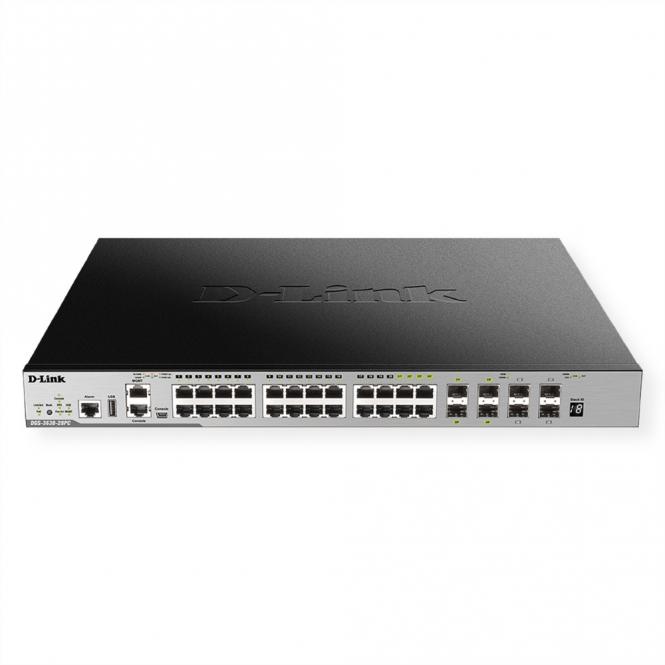 Commutateur empilable Gigabit PoE 28 ports de couche 3 DGS-3630-28PC/SI/E (SI) 
