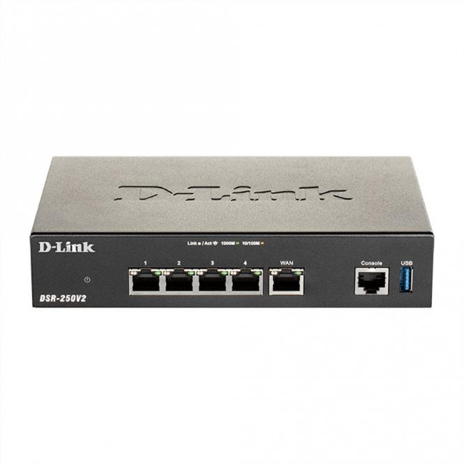 DSR-250V2/E VPN Security Router, 3x LAN, 1x WAN, 1x LAN/WAN Port 