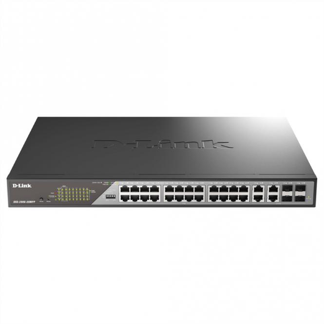 DSS-200G-28MPP/E 28-Port Switch, Desktop Gigabit PoE Surveillance 518W 