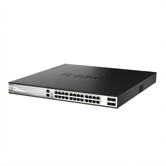 DXS-3130-28P/E 28-Port 10G Switch, Managed Stackable PoE++ 25G-Uplinks 