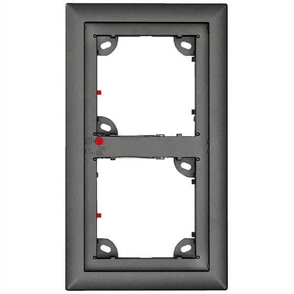 2-fach Rahmen, dunkelgrau 