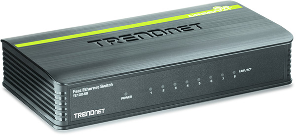 TE100-S8, 8-Port 10/100 MBit GREENnet Switch 