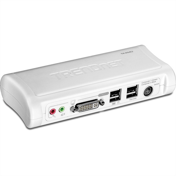 TK-204UK, 2-Port KVM Switch, DVI, USB, Audio 