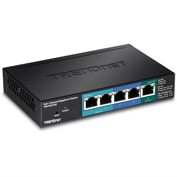 TPE-P521ES Switch EdgeSmart alimenté PoE+ Gigabit à 5 ports avec passth 